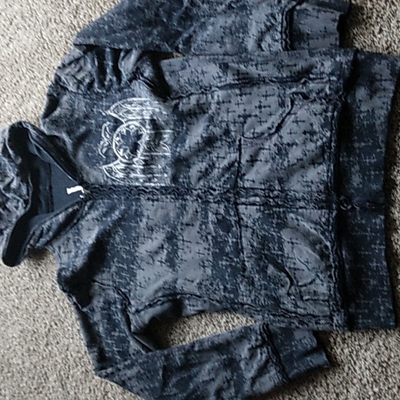 Affliction reversible zip up hoodie - Picture 5 of 8